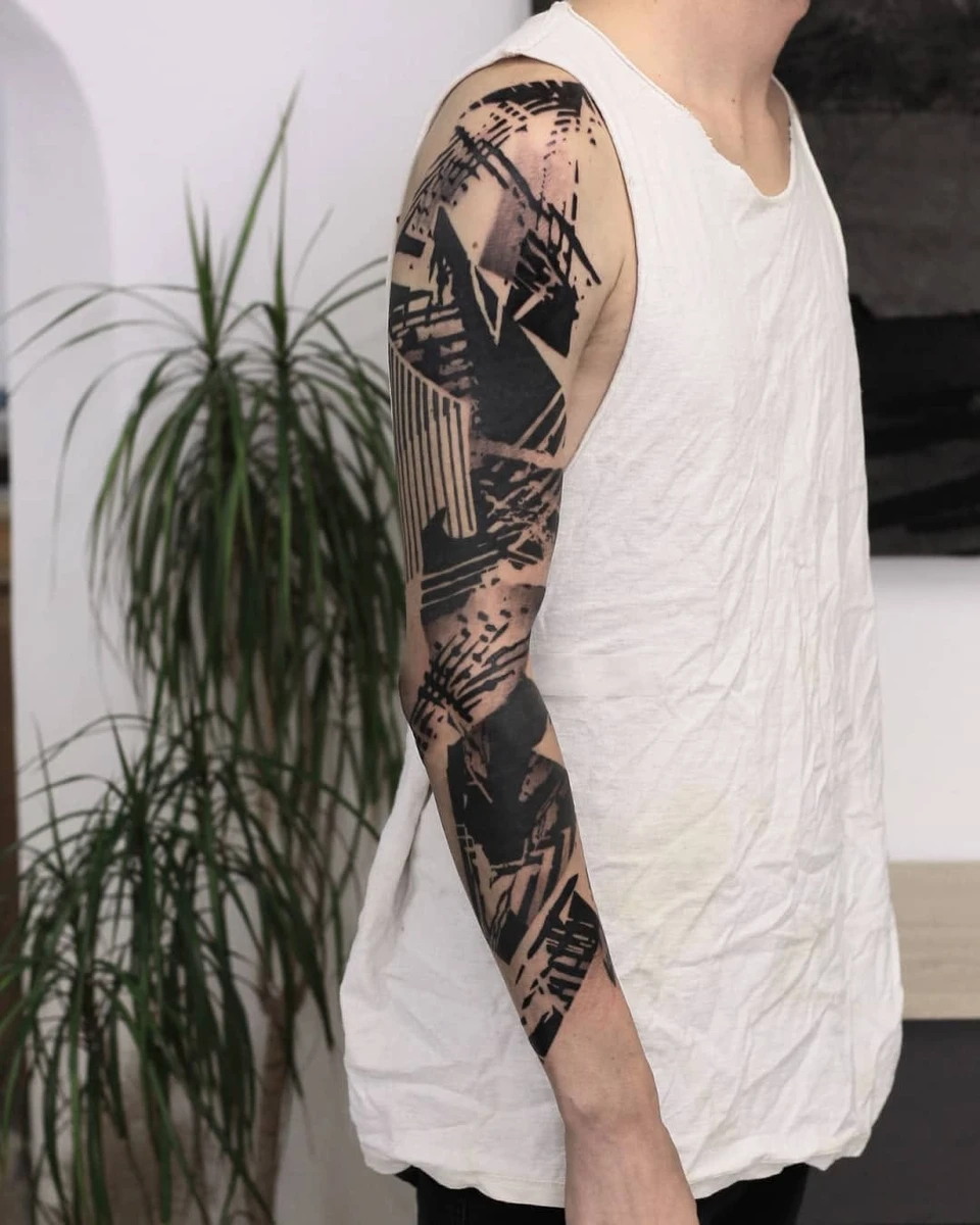 Sleeve done on Erik. Appreciate it! Older hexagon not by me.