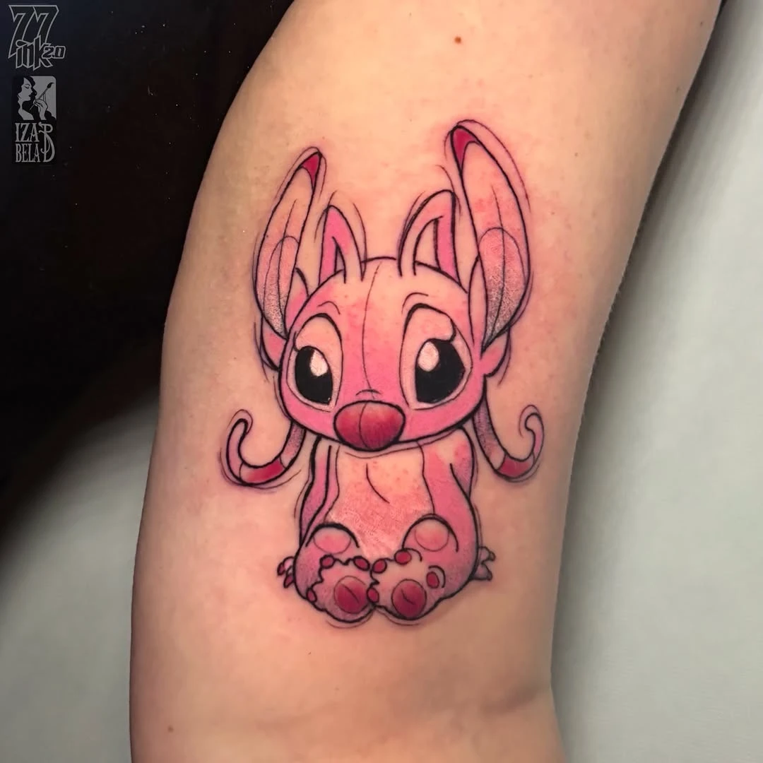 Angel 💖 Zapisy: iza.baginska.art@gmail.com • Disney • Disney Tattoo • Lilo & Stitch • Tatuaż • Tatuaż Bajkowy • Inked • Tatuaż Warszawa •