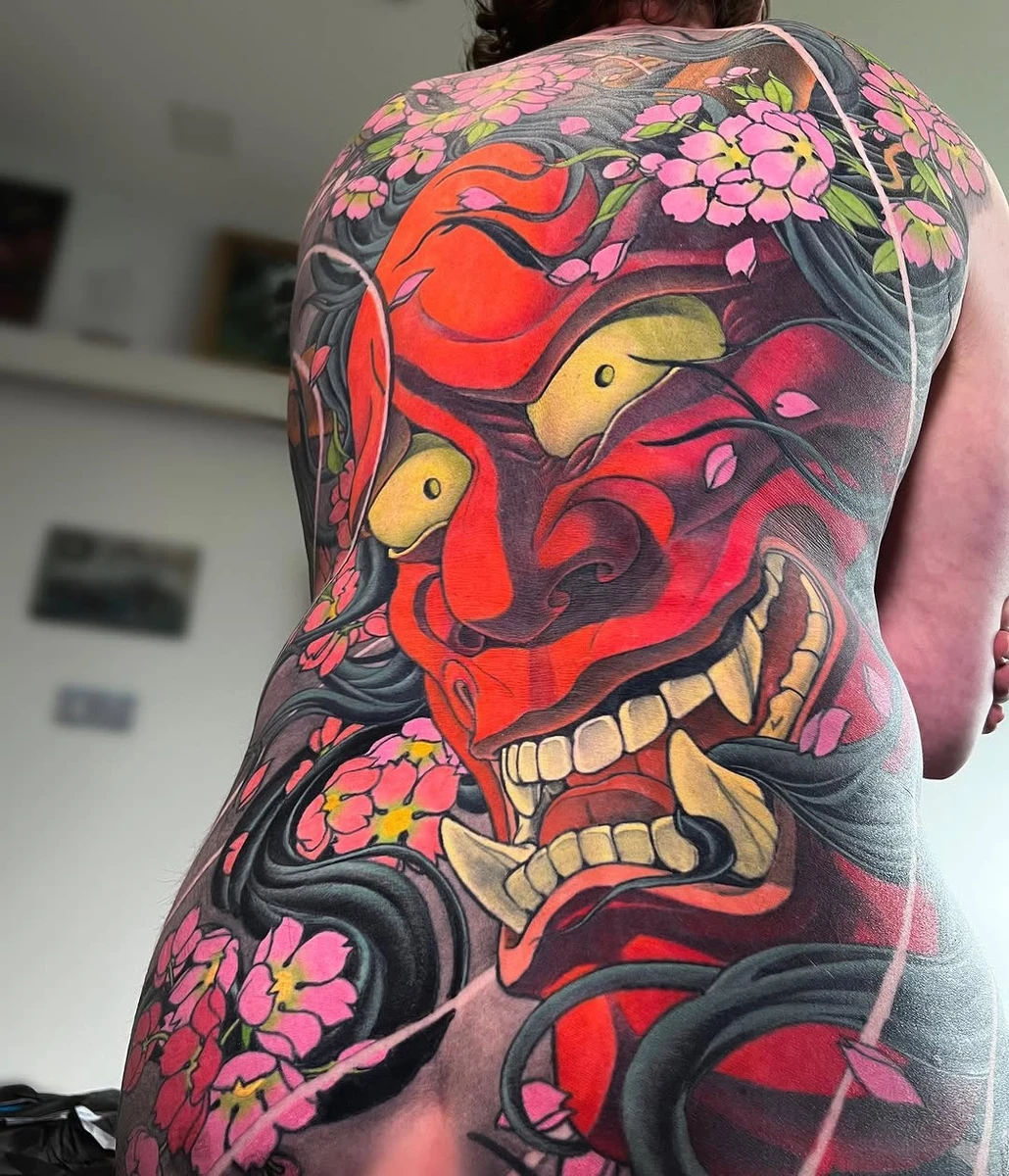 Heald backpiece on Bernard's bodysuit project. Thank you man for your trust. ------ Done with @worldfamousink @easytattoo.fr _____ @tattooebooks #backpiecetattoo #backpiece #hannya #hannyatattoo #toulouse #plaisancedutouch #tattoo #tatouage #ink #irezumicollective #japaneseink #japaneseink #irezumiw