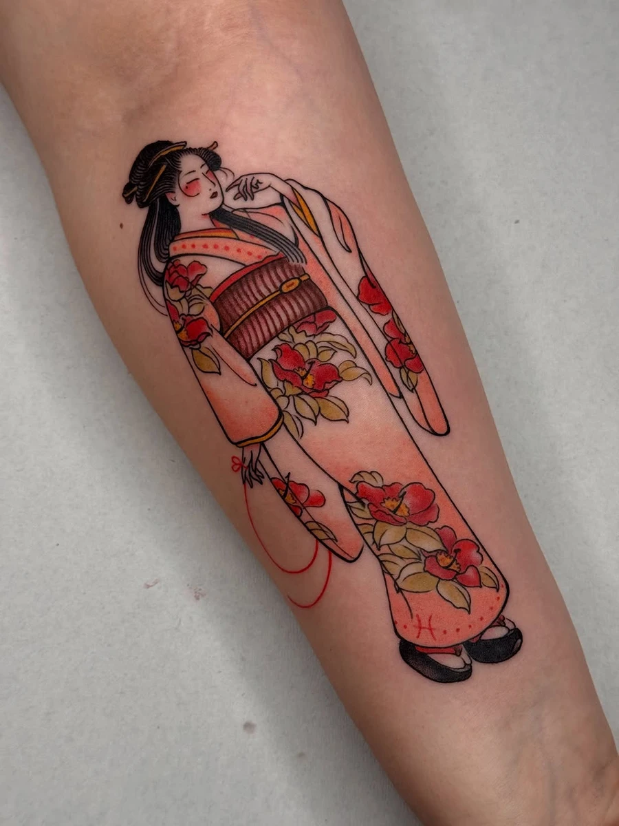 Geisha en couleur.