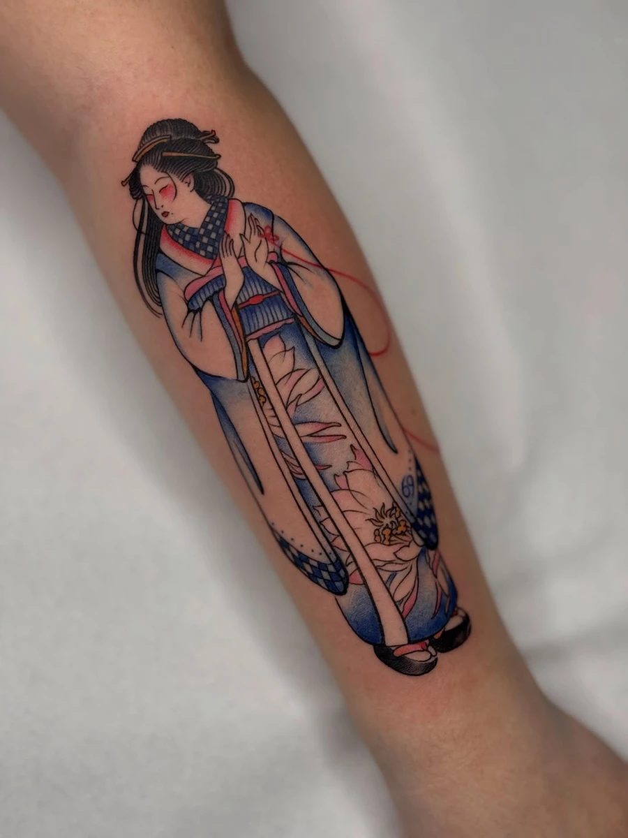 Geisha en couleur.