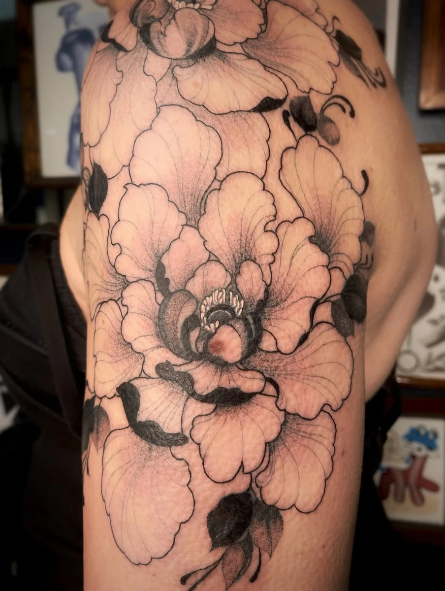 Tatouage réalisé sur sa maman, deux longues séances.