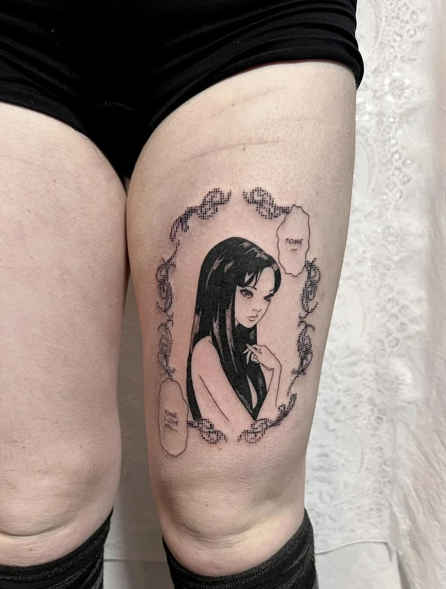Tomie avec un cadre en sigilism dot — merci Léa.