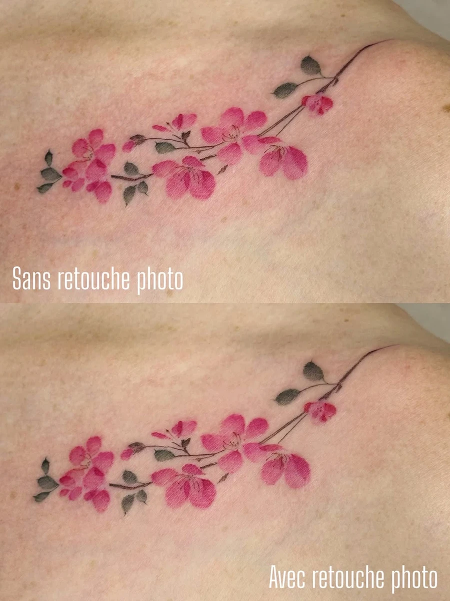 Les tatoueurs retouches-ils leurs photos ? Du coup je parle pour moi, je vais pas parler pour les autres, mais t'as dû certainement voir parfois des photos qui clairement ont été retouchées. Ça veut pas dire que le travail est mensonger ça veut pas dire qu'on le fait pour cacher quelque chose mais p
