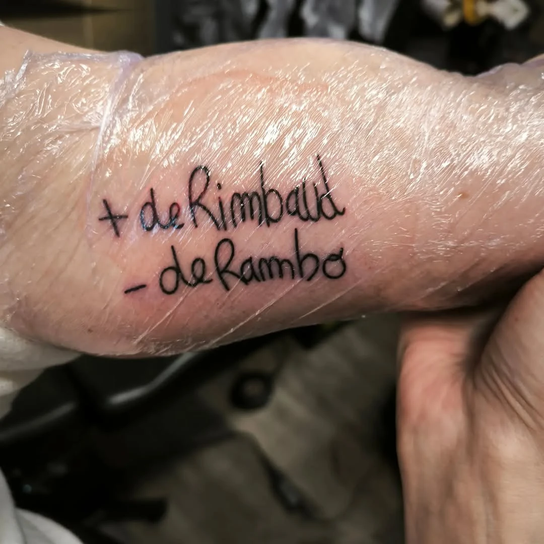 Punchline tattoo Réalisé à @bloodybyzontattoo #artpnuk #artnul #artshlag #artistelesjoursfériés #artistedudimanche