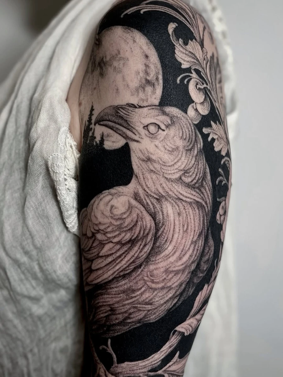 Fully healed sleeve for Mary, done in 2024 at @le.gamin.a.dix.doigts Thank you so much for your kindness 💪🏼 Which details do you prefer ?