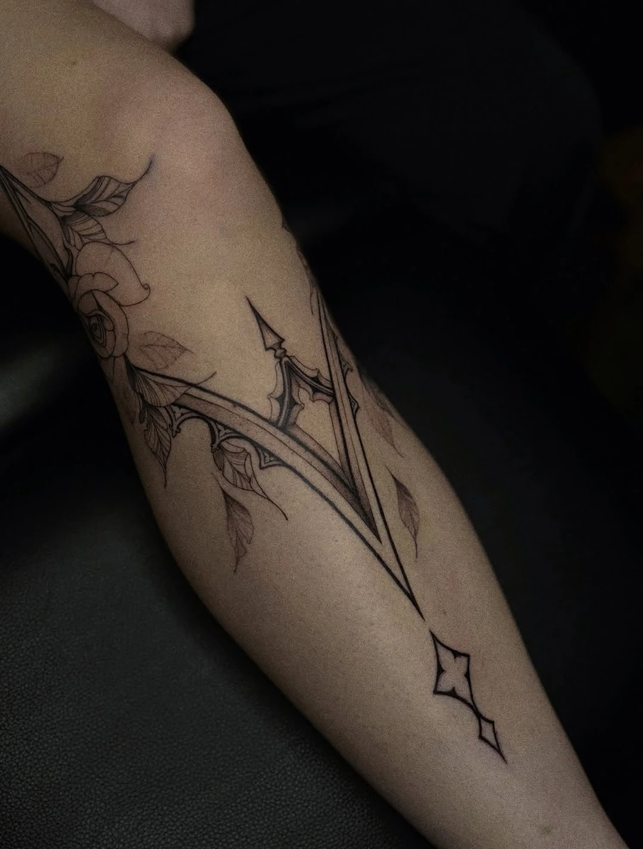 Merci Marie-Gabrielle 🥀 #gothtattoo #ornementaltattoo