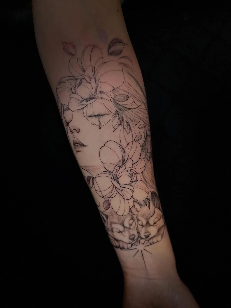 Merci Delfina pour ta confiance 🙏 #blackandgreytattoo