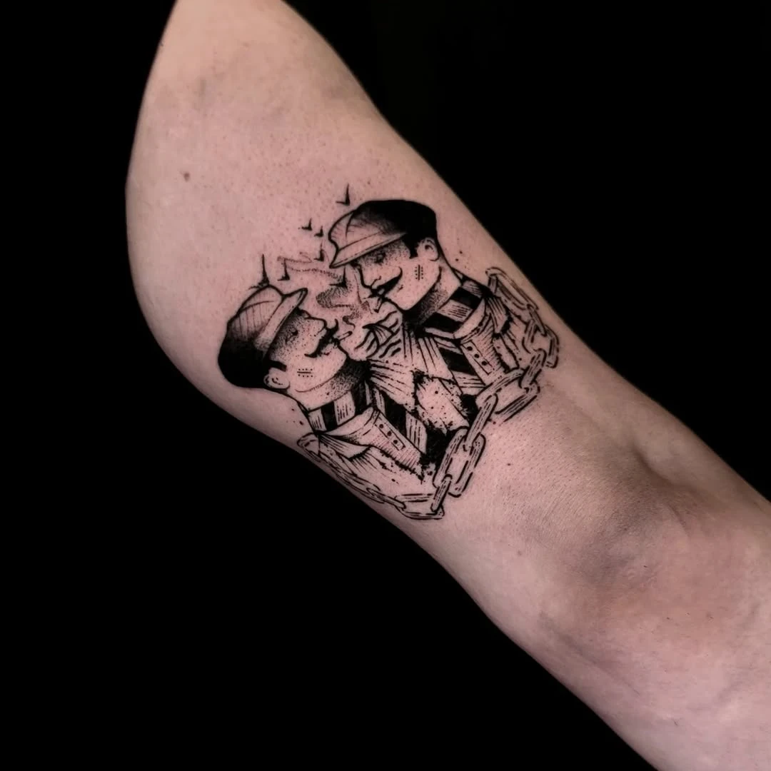 Twins — Merci pour ta confiance Maxime ! #blackworktattoo #bousille