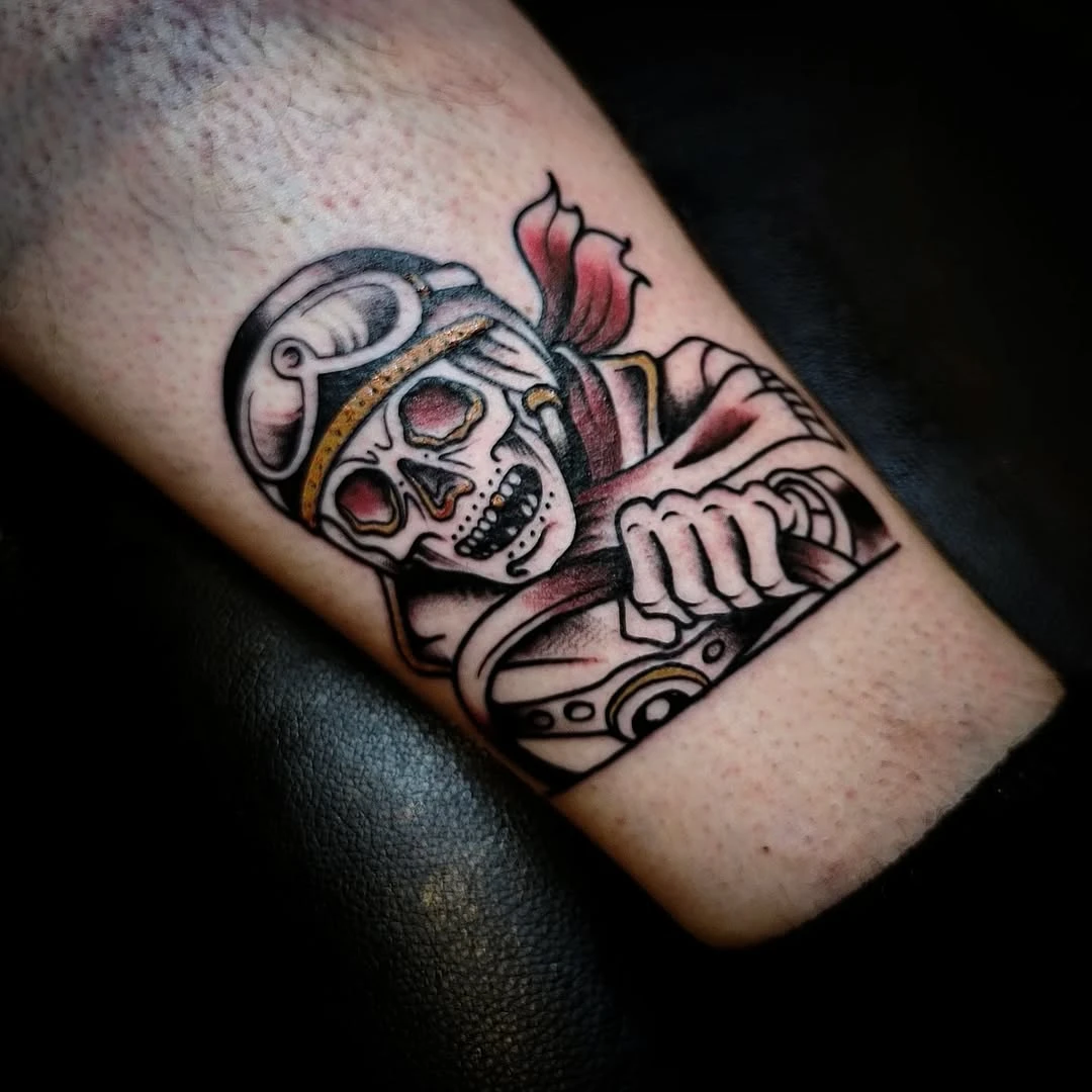 ☠️ Speed ☠️ Merci ta confiance Toto ! #colortattoo #skulltattoo #tradtattoo