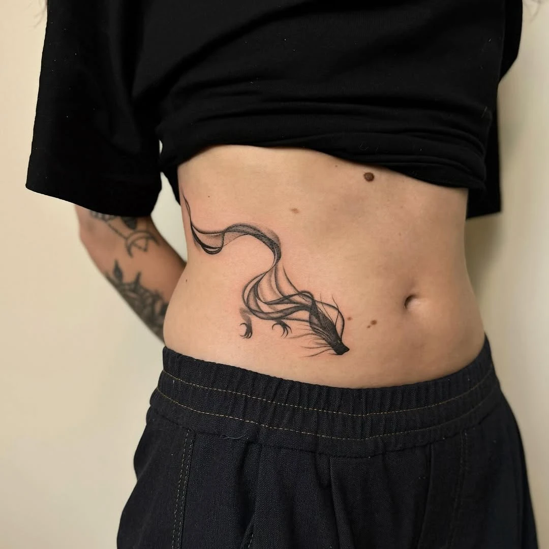 Dragon abstrait, merci à ma cliente pour ce projet.