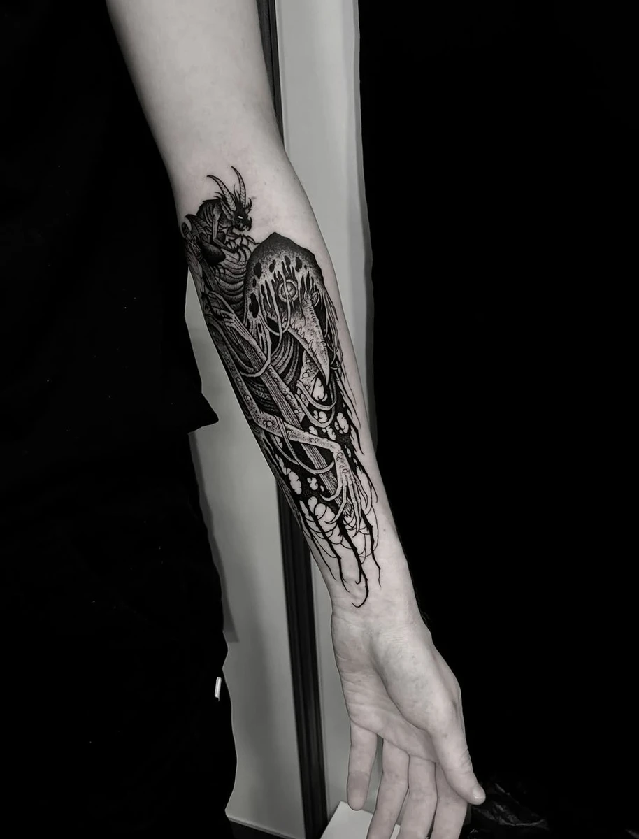 Médecin de la Peste — tatouage dark medieval, convention Very Tattoo