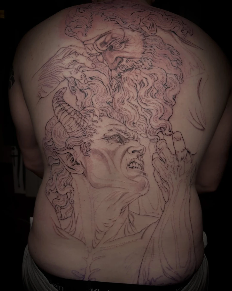 Travail de Delphine Noiztoy Tattoo Toulouse L.A NYC