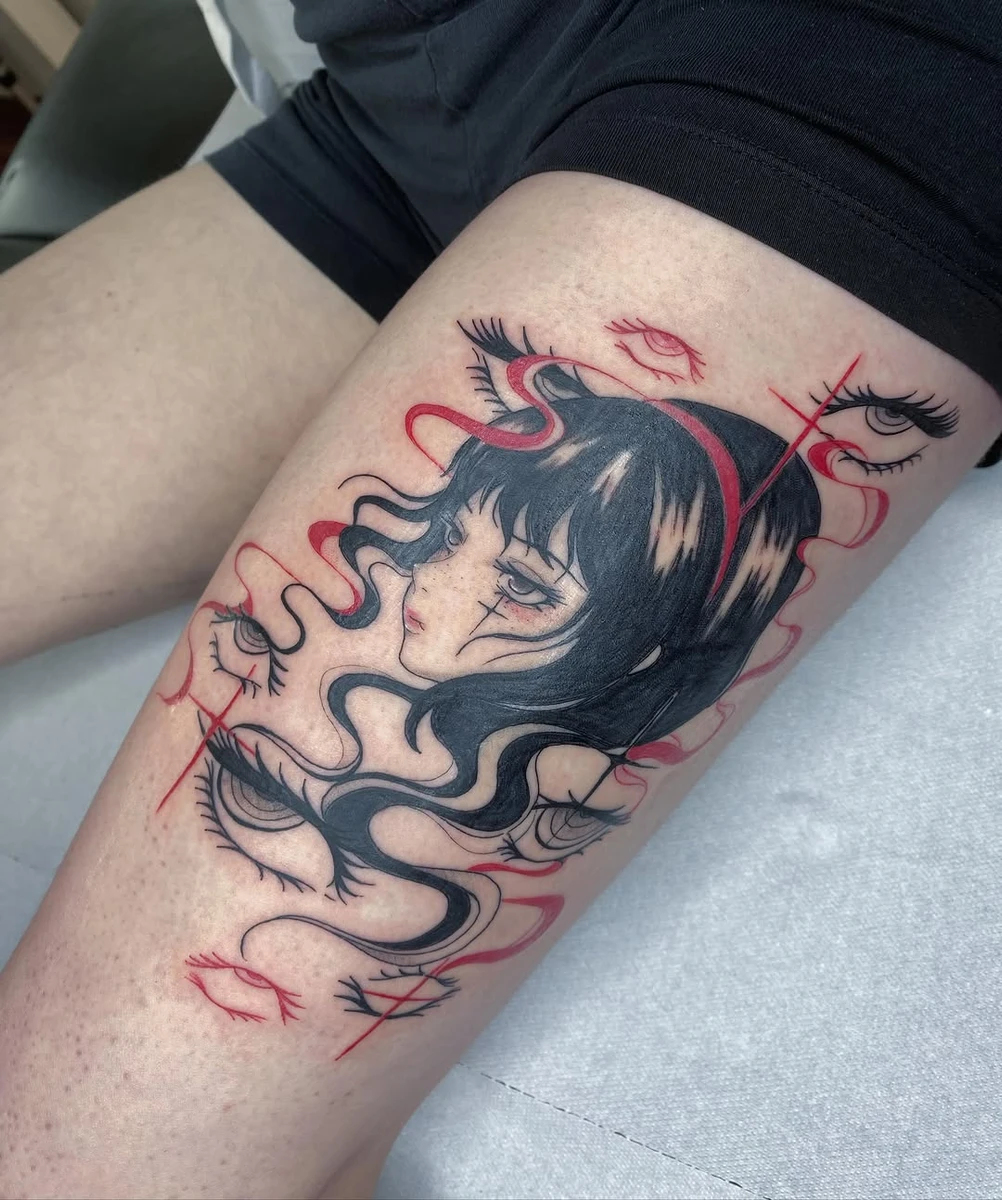 🖤tomie love . . ✨merci infiniment pour ta confiance et ce projet🥹✨ #junjiitocollection #junjiito #tomie #tomiejunjiito #tattoo