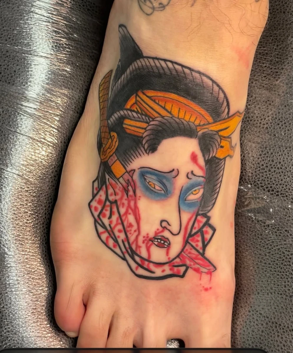 Namakubi head pour mon ga @ggucci_tattoo réalisé chez @bb_tattoo_studio_77 #namakubi #namakubitattoo @irezumiartist @japanesettts @inkedmag @irezumistudy @japanesecollective @irezumidisciples #tattoo #irezumicollective irezumi @bestjapanesetattoos @ink.japanese.ink @italian_tattoo @italiantattooarti