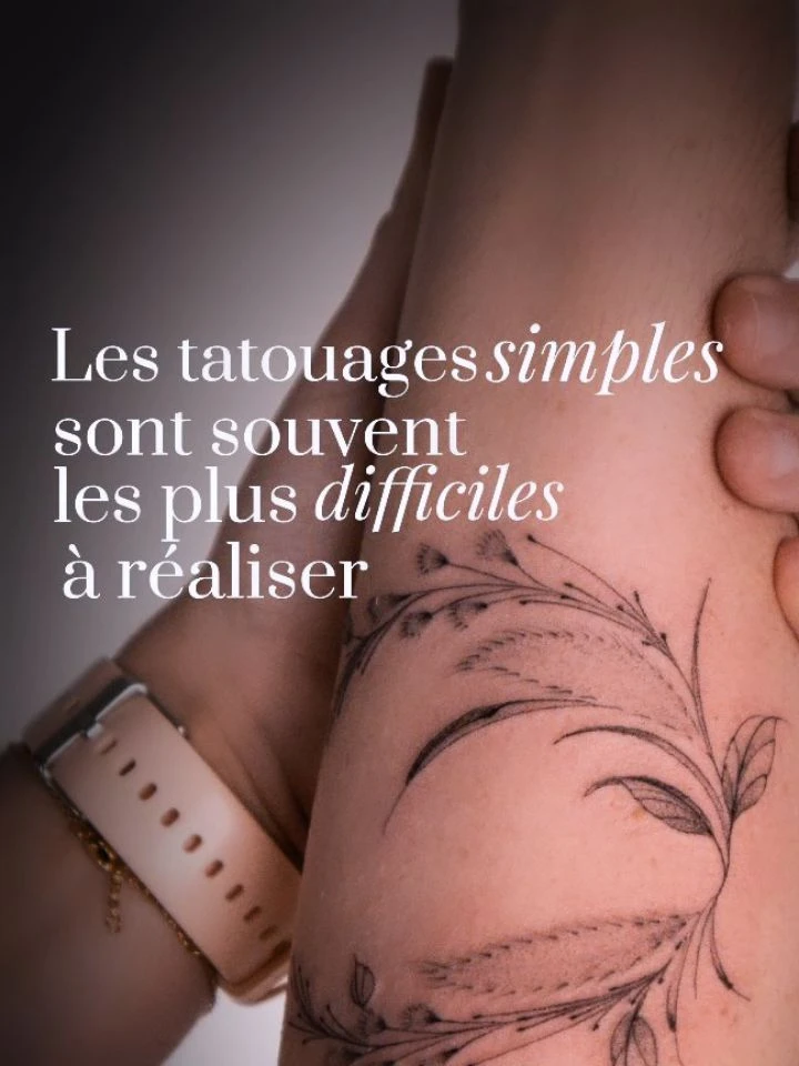 Unpopular opinion : les tatouages les plus simples sont souvent les plus difficiles à réaliser. Parce que peu d elements sur une petite surface, et peu de possibilite de details ou de contraste qui ne laisse aucune place à l'erreur. Quand il n'y a pas d'étendue de peau mobilisée, d'éléments de bonne