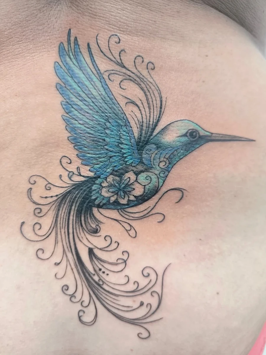 Un colibri pour ses 50 ans... #colibri #anniversaire @chickentatoo