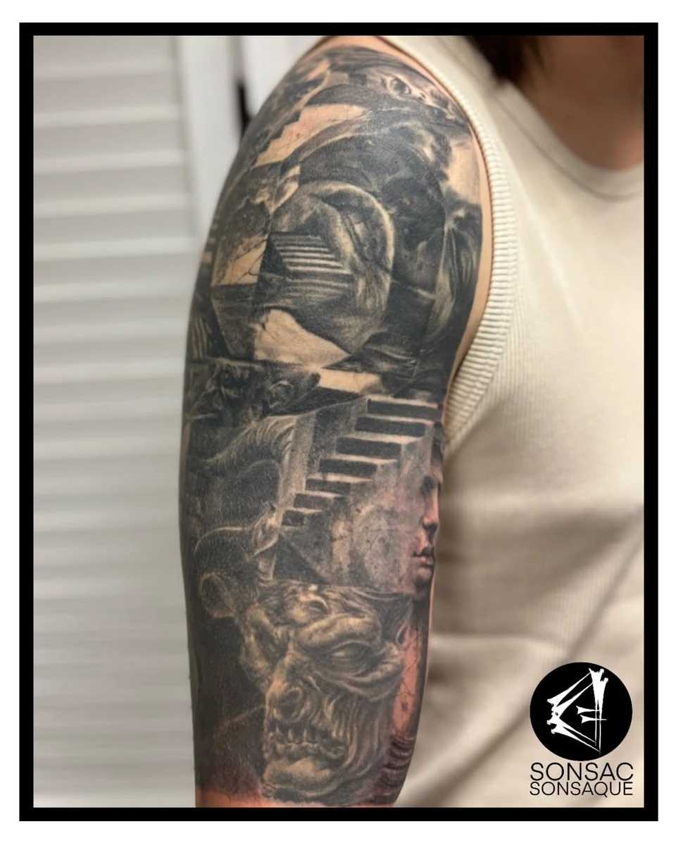 « Les Neufs Cercles » Ink on skin 2024/2025