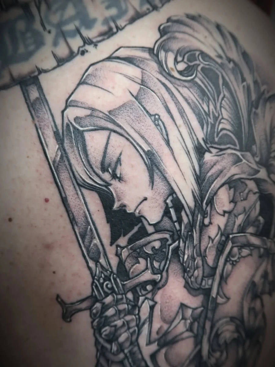 Tatouage Chevaleresse Valkyrie poitrine — degood_tattoo