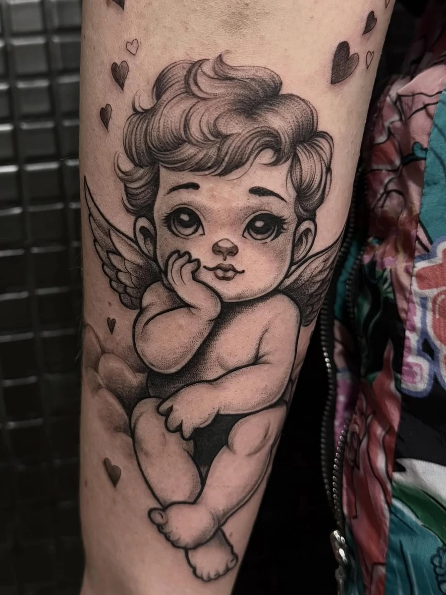 Cool project angel tattoo #tattoo #tattoomagazine #paristattoo #angeltattoo #tattooworld