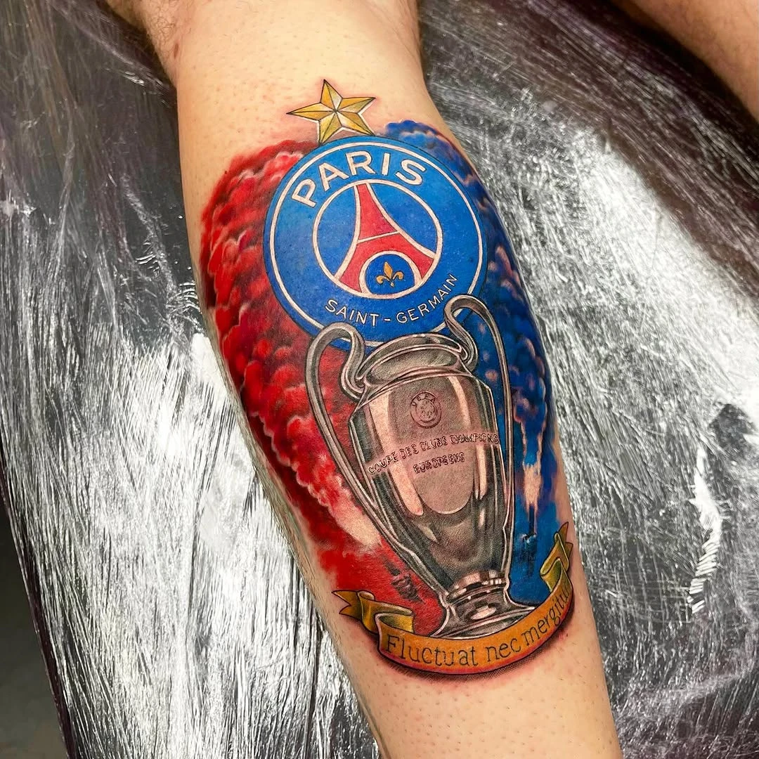 🇫🇷Paris🏆💫#paris #tattoo #tattoos #tatouage #巴黎 #巴黎欧冠 #欧冠 @psg