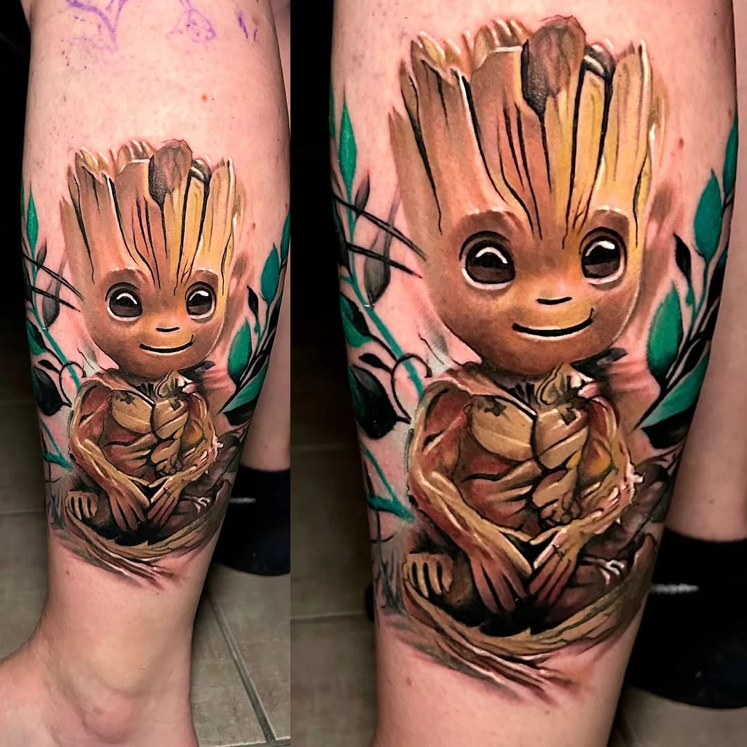 Je s'appelle Groot ! Projet réalisé à Quimper au @le_temple_du_tatouage.