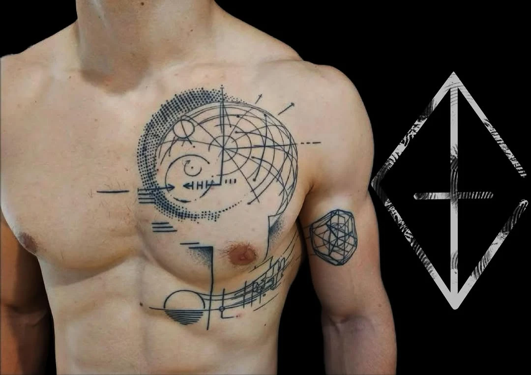 Géométrie mystique avec dotwork.