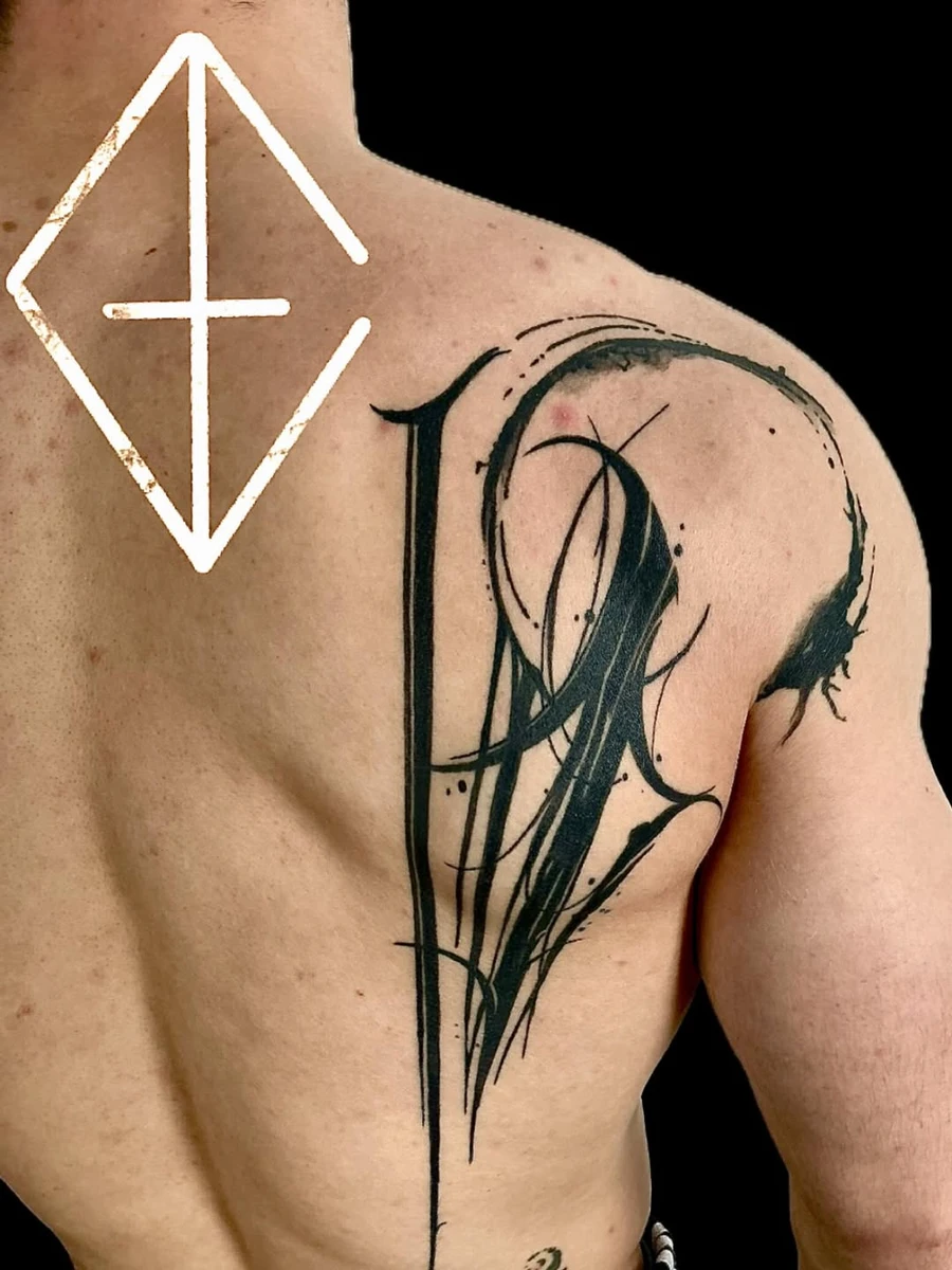 Symbole géométrique et formes abstraites.