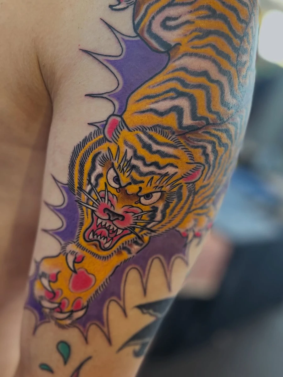 🐯 Un gros chat bien coloré. Je remercie encore Marc.
