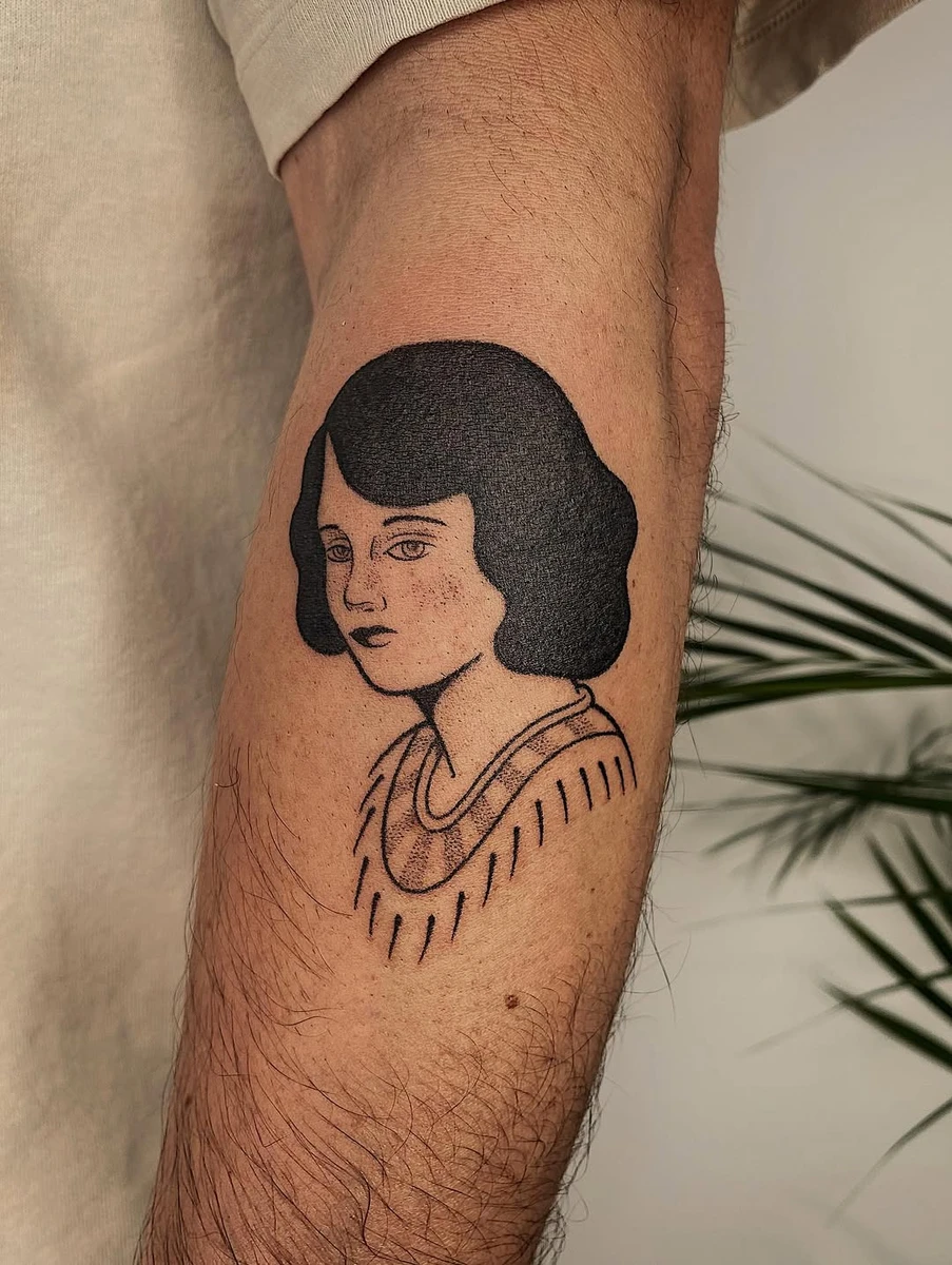 Portrait de la famille. Handpoke tattoo.