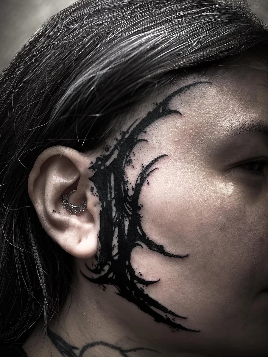 Mon premier visage tatoué sur un motif de cette taille ! 🔥